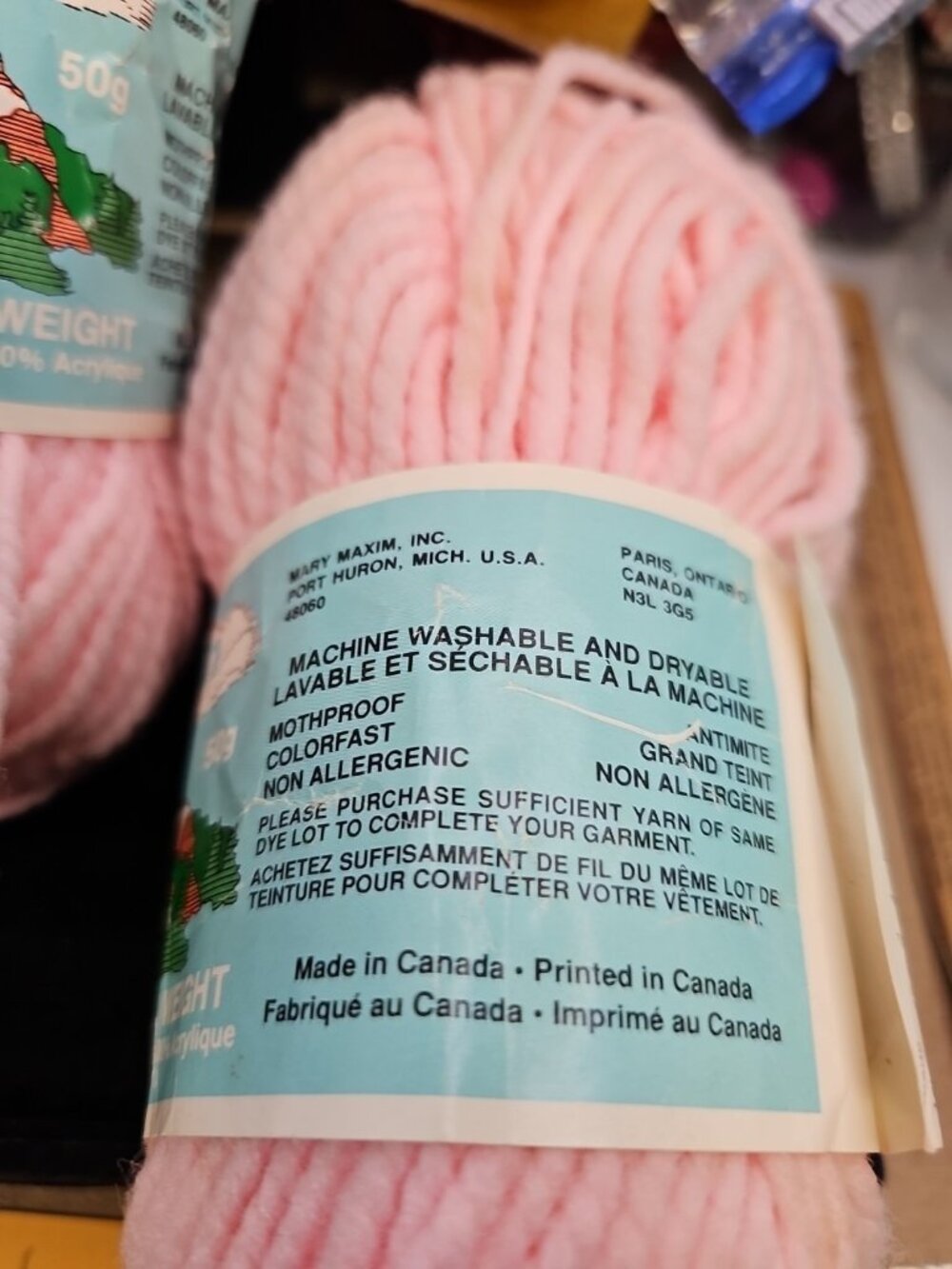 Yarn Lot Of 2 Cloudspun Mary Maxim 100% Orlon Acrylic Chunky Pale Pink Lot Of 2 - Picture 3 of 9